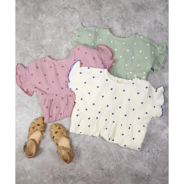 ラ・ポシェ・ビスキュイ　La poche biscuit　ハート　総柄　ワンピース (110・120・130・140)子ども服　女の子　小学生　キッズ　LP25ES019　半袖　綿100 | la poche biscuit | 09