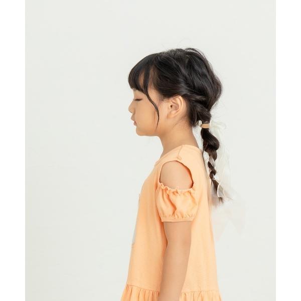 ラ・ポシェ・ビスキュイ　La poche biscuit　 2WAY うさぎ柄　ワンピース(110・120・130・140)子ども服　女の子　キッズ　半袖 オフショルダー　パフスリーブ | la poche biscuit | 10