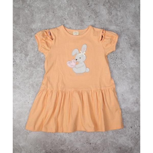 ●50％OFFセール●ラ・ポシェ・ビスキュイ　La poche biscuit　 2WAY うさぎ柄　ワンピース(110・120・130・140)子ども服　女の子　キッズ　半袖 オフショルダー | la poche biscuit | 04