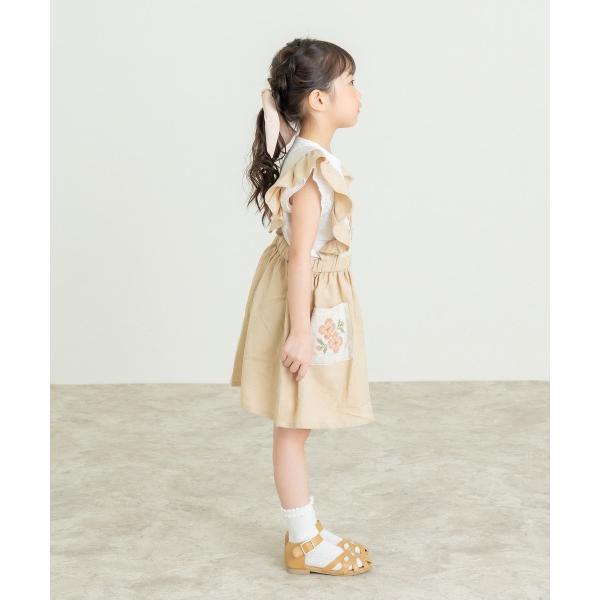 ラ・ポシェ・ビスキュイ　La poche biscuit　ジャンパースカート(110・120・130・140)子ども服　キッズ　小学生　女の子　花柄　刺繍　LP25ES025 | la poche biscuit | 02
