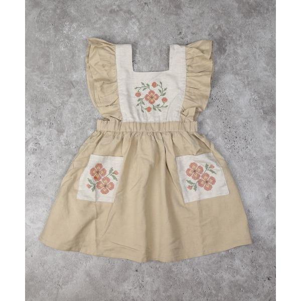 ラ・ポシェ・ビスキュイ　La poche biscuit　ジャンパースカート(110・120・130・140)子ども服　キッズ　小学生　女の子　花柄　刺繍　LP25ES025 | la poche biscuit | 04