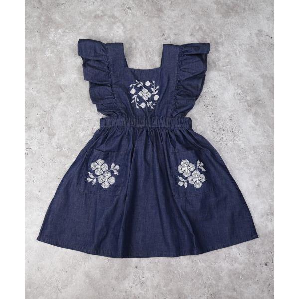 ラ・ポシェ・ビスキュイ　La poche biscuit　ジャンパースカート(110・120・130・140)子ども服　キッズ　小学生　女の子　花柄　刺繍　LP25ES025 | la poche biscuit | 05