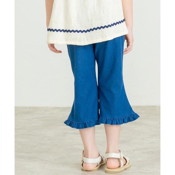 ラ・ポシェ・ビスキュイ　La poche biscuit　 ブーツカット　デニム　7分丈 パンツ(110・120・130・140)子ども服　女の子　キッズ　ズボン　フリル | la poche biscuit | 03