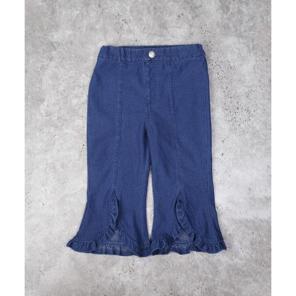 ラ・ポシェ・ビスキュイ　La poche biscuit　 ブーツカット　デニム　7分丈 パンツ(110・120・130・140)子ども服　女の子　キッズ　ズボン　フリル | la poche biscuit | 05