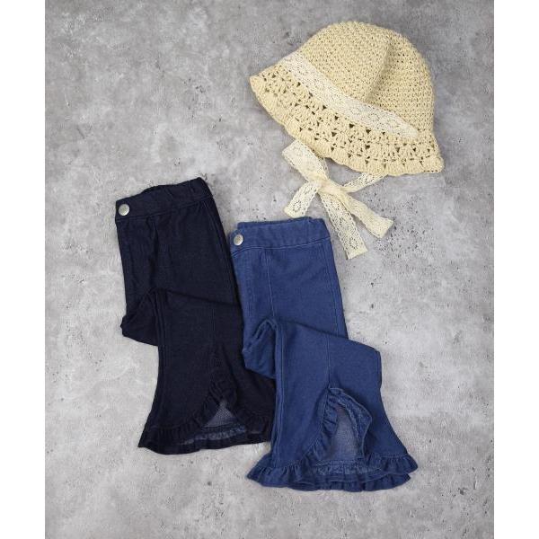 ラ・ポシェ・ビスキュイ　La poche biscuit　 ブーツカット　デニム　7分丈 パンツ(110・120・130・140)子ども服　女の子　キッズ　ズボン　フリル | la poche biscuit | 08