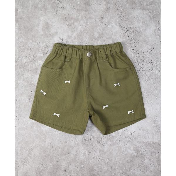 ラ・ポシェ・ビスキュイ　La poche biscuit　リボン　刺繍　ショートパンツ (110・120・130・140)子ども服　女の子　小学生　キッズ　LP25ES030　ズボン | la poche biscuit | 02
