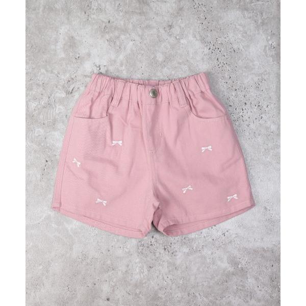 ラ・ポシェ・ビスキュイ　La poche biscuit　リボン　刺繍　ショートパンツ (110・120・130・140)子ども服　女の子　小学生　キッズ　LP25ES030　ズボン | la poche biscuit | 03