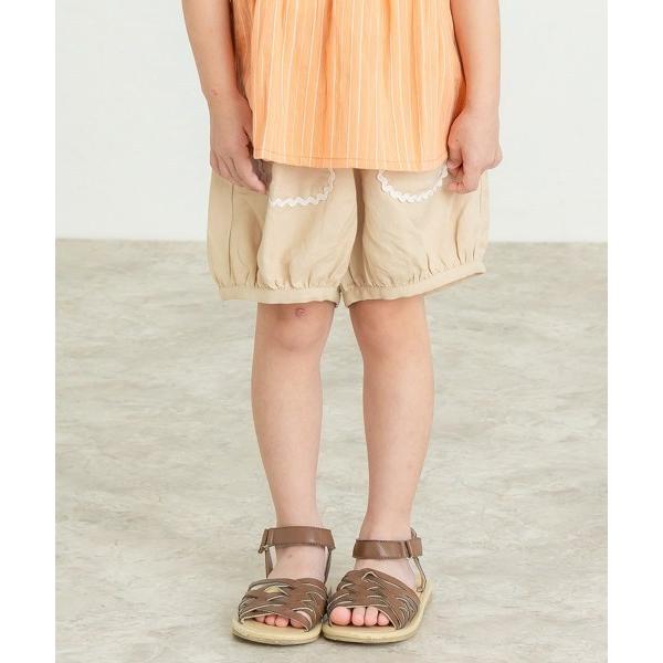 ラ・ポシェ・ビスキュイ　La poche biscuit　 かぼちゃ ショートパンツ(110・120・130・140)子ども服　女の子　キッズ　ズボン　短パン　花柄　ポケット付き | la poche biscuit | 01