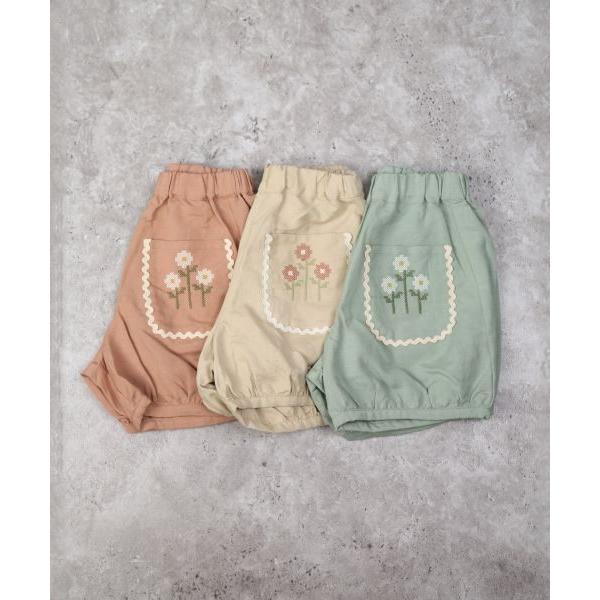 ラ・ポシェ・ビスキュイ　La poche biscuit　 かぼちゃ ショートパンツ(110・120・130・140)子ども服　女の子　キッズ　ズボン　短パン　花柄　ポケット付き | la poche biscuit | 08