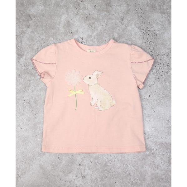 ●50％OFFセール●ラ・ポシェ・ビスキュイ　La poche biscuit　うさぎ 半袖 Tシャツ(110・120・130・140）子ども服　小学生　キッズ　女の子　ラベンダー　アイ | la poche biscuit | 04