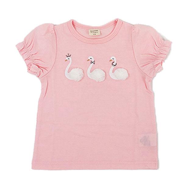 ラ・ポシェ・ビスキュイ　La poche biscuit　スワン　半袖　Tシャツ( 110・120・130・140 ）子ども服　小学生　キッズ　女の子　白鳥　パフスリーブ　可愛い | la poche biscuit | 03