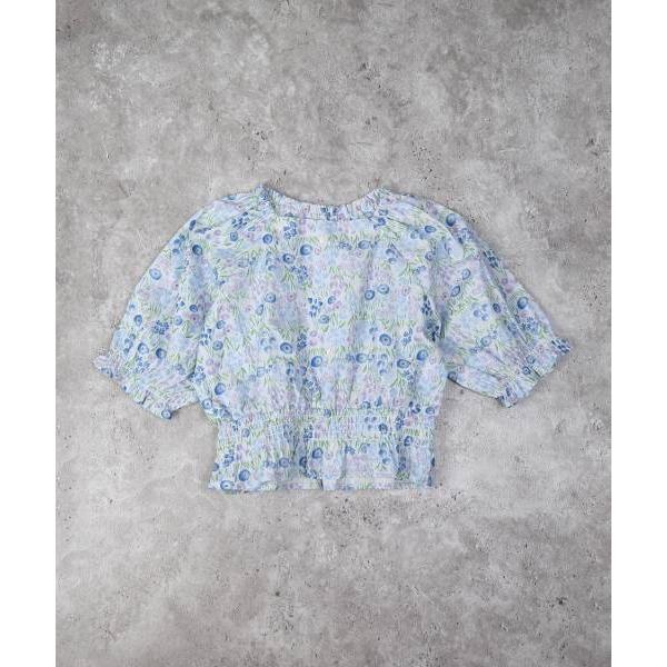 ラ・ポシェ・ビスキュイ　La poche biscuit　花総柄　ブラウス( 110・120・130・140 ）子ども服　小学生　キッズ　女の子　半袖　トップス　セットアップ | la poche biscuit | 06