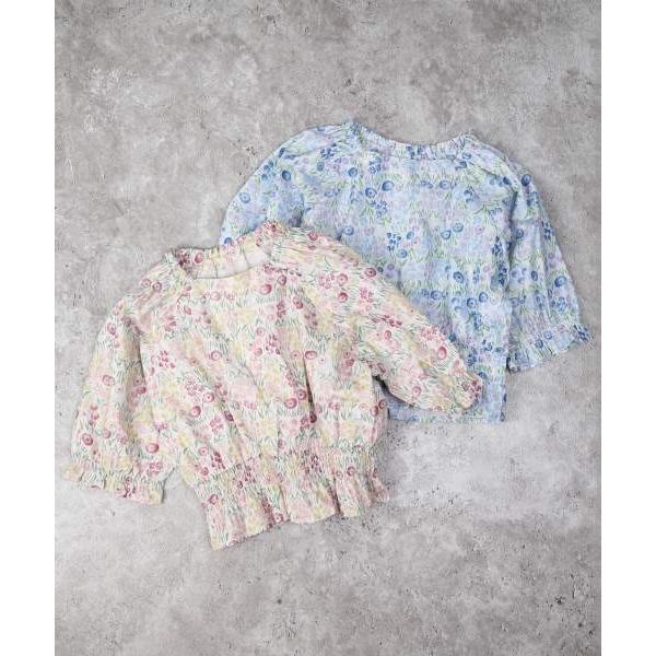 ラ・ポシェ・ビスキュイ　La poche biscuit　花総柄　ブラウス( 110・120・130・140 ）子ども服　小学生　キッズ　女の子　半袖　トップス　セットアップ | la poche biscuit | 07