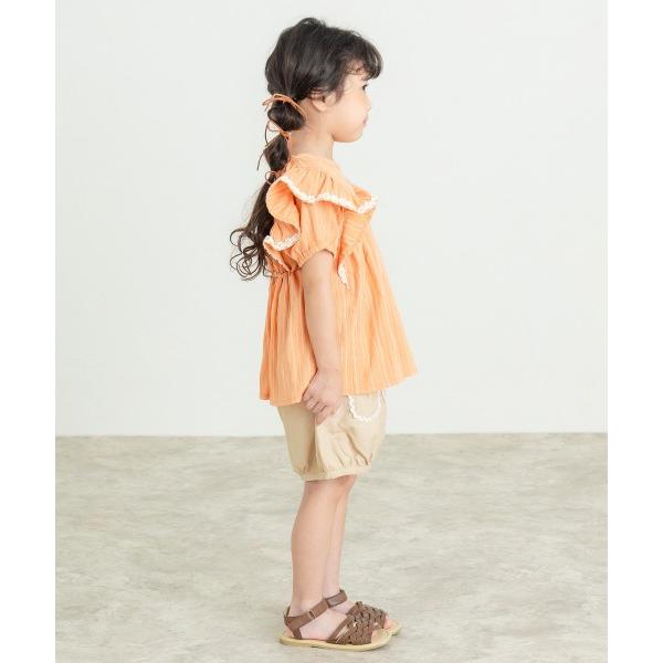 ラ・ポシェ・ビスキュイ　La poche biscuit　ストライプ　チュニック(110・120・130・140）子ども服　小学生　キッズ　女の子　半袖　Tシャツ　お花　レース | la poche biscuit | 03