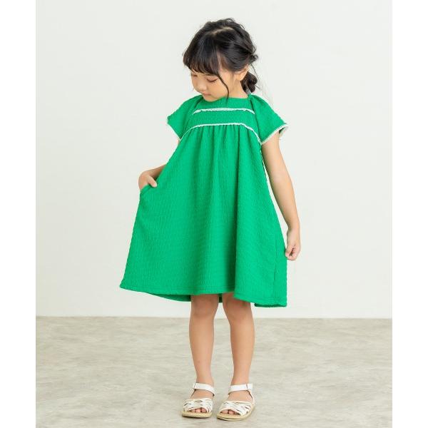 ラ・ポシェ・ビスキュイ　La poche biscuit　フリル　ワンピース( 110・120・130・140 ）子ども服　小学生　キッズ　女の子　グリーン　レッド　ガーリー | la poche biscuit | 02