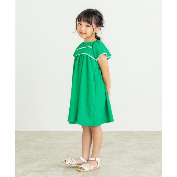 ラ・ポシェ・ビスキュイ　La poche biscuit　フリル　ワンピース( 110・120・130・140 ）子ども服　小学生　キッズ　女の子　グリーン　レッド　ガーリー | la poche biscuit | 03