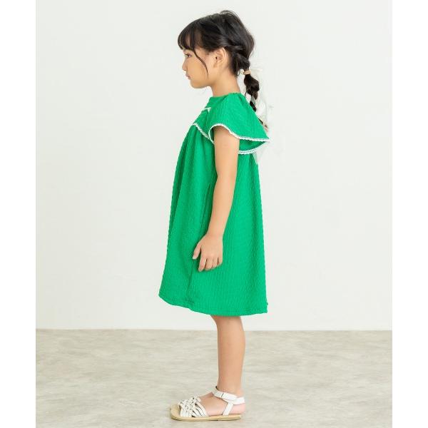 ラ・ポシェ・ビスキュイ　La poche biscuit　フリル　ワンピース( 110・120・130・140 ）子ども服　小学生　キッズ　女の子　グリーン　レッド　ガーリー | la poche biscuit | 04