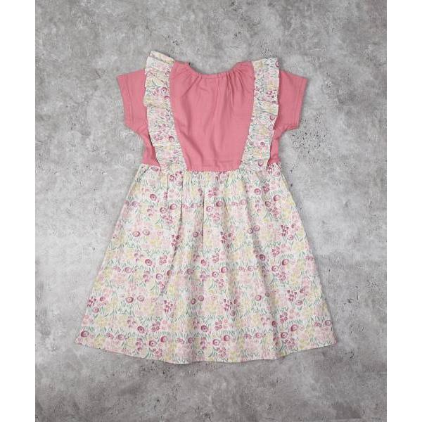 ラ・ポシェ・ビスキュイ　La poche biscuit　ジャンパースカート風　半袖　ワンピース( 110・120・130・140 ）子ども服　小学生　キッズ　女の子　花柄 | la poche biscuit | 02