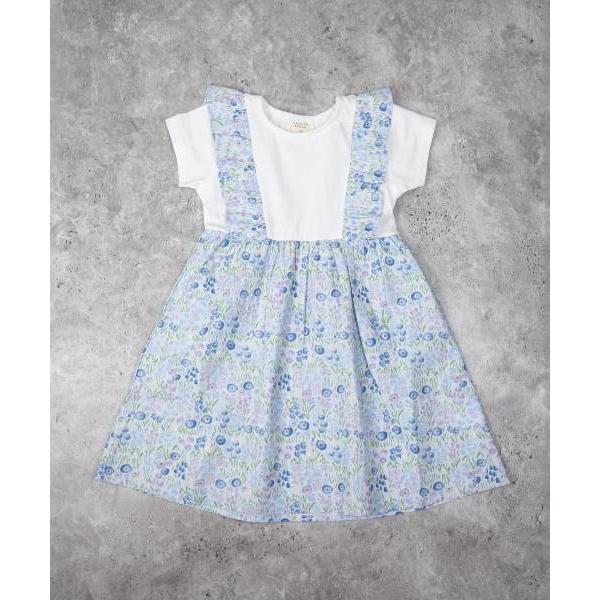 ラ・ポシェ・ビスキュイ　La poche biscuit　ジャンパースカート風　半袖　ワンピース( 110・120・130・140 ）子ども服　小学生　キッズ　女の子　花柄 | la poche biscuit | 03