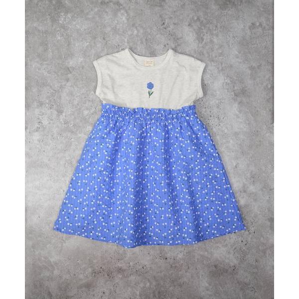 ラ・ポシェ・ビスキュイ　La poche biscuit　花柄ドッキング　ワンピース(110・120・130・140）子ども服　小学生　キッズ　女の子　可愛い　ピンク　イエロー | la poche biscuit | 03