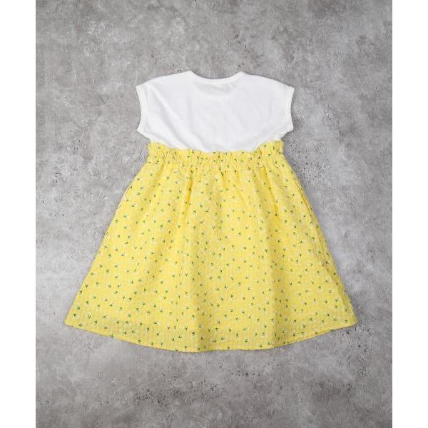 ラ・ポシェ・ビスキュイ　La poche biscuit　花柄ドッキング　ワンピース(110・120・130・140）子ども服　小学生　キッズ　女の子　可愛い　ピンク　イエロー | la poche biscuit | 06
