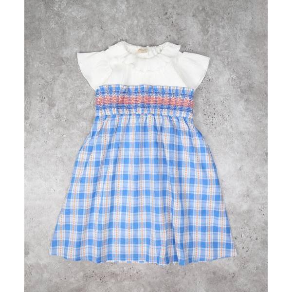 ラ・ポシェ・ビスキュイ　La poche biscuit　小花柄　丸襟　半袖　ワンピース( 110・120・130・140 ）子ども服　小学生　キッズ　女の子　可愛い | la poche biscuit | 01