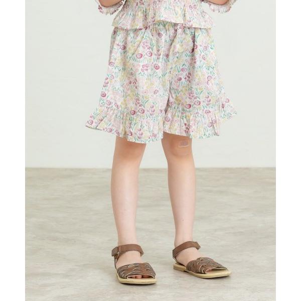 ラ・ポシェ・ビスキュイ　La poche biscuit　花総柄　キュロット( 110・120・130・140 ）子ども服　キッズ　女の子　パンツ　ズボン　夏　セットアップ | la poche biscuit | 01