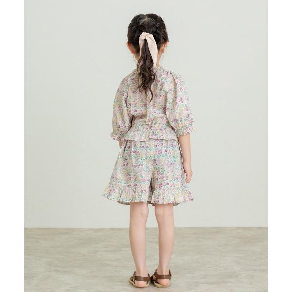 ラ・ポシェ・ビスキュイ　La poche biscuit　花総柄　キュロット( 110・120・130・140 ）子ども服　キッズ　女の子　パンツ　ズボン　夏　セットアップ | la poche biscuit | 05