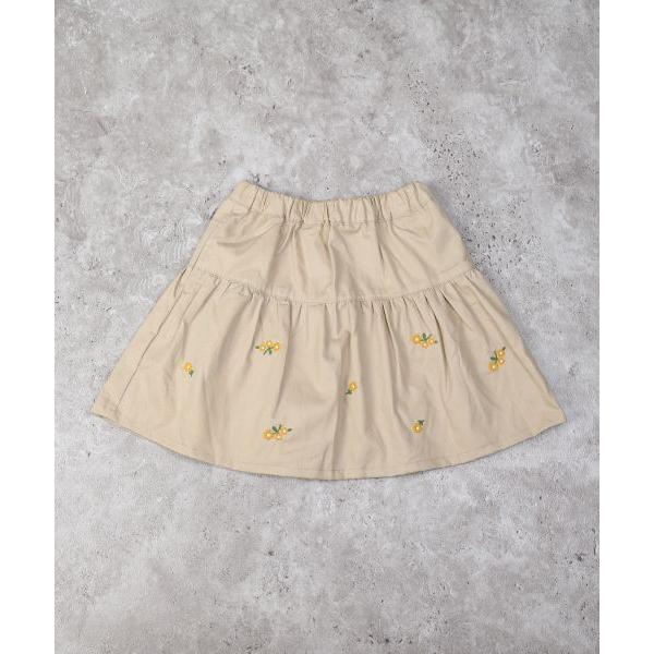 ラ・ポシェ・ビスキュイ　La poche biscuit　お花刺繍　フレアスカート ( 110・120・130・140 ）子ども服　小学生　キッズ　女の子　可愛い　ポケット付 | la poche biscuit | 04