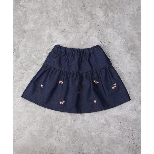 ラ・ポシェ・ビスキュイ　La poche biscuit　お花刺繍　フレアスカート ( 110・120・130・140 ）子ども服　小学生　キッズ　女の子　可愛い　ポケット付 | la poche biscuit | 06
