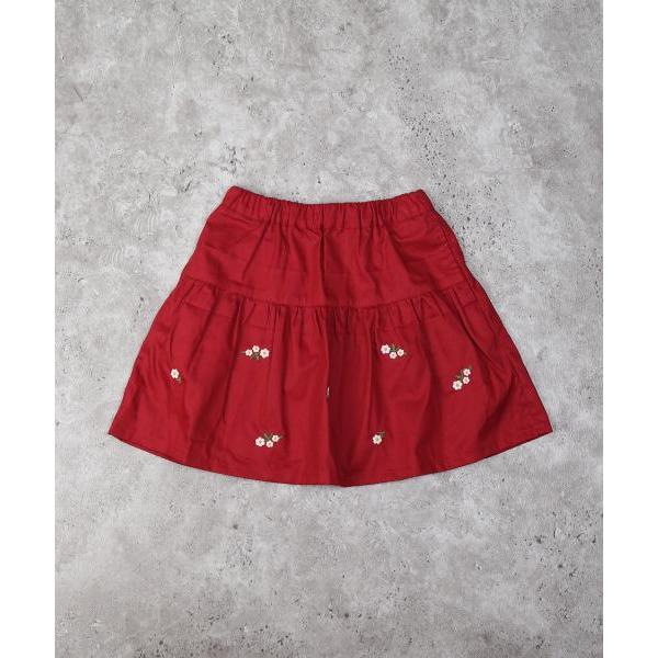 ラ・ポシェ・ビスキュイ　La poche biscuit　お花刺繍　フレアスカート ( 110・120・130・140 ）子ども服　小学生　キッズ　女の子　可愛い　ポケット付 | la poche biscuit | 07