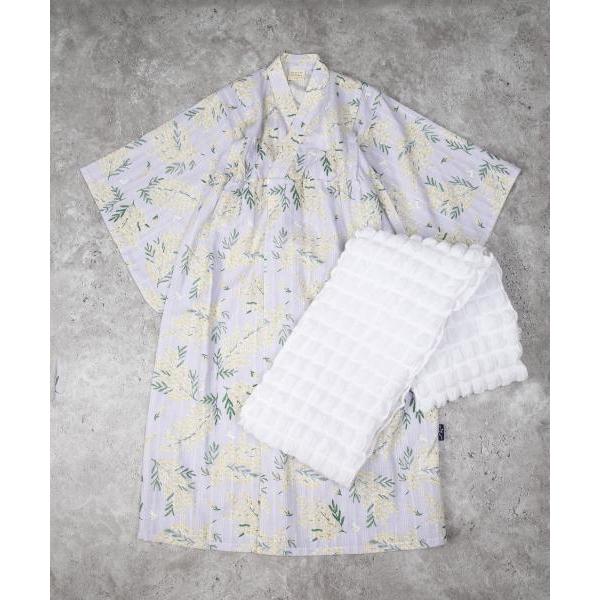 ●50％OFFセール●ラ　ポシェ　ビスキュイ　La poche biscuit　ミモザ柄　浴衣  （  110　120　130　140  ）小学生　キッズ　ジュニア　女の子　花柄  セット | la poche biscuit | 10