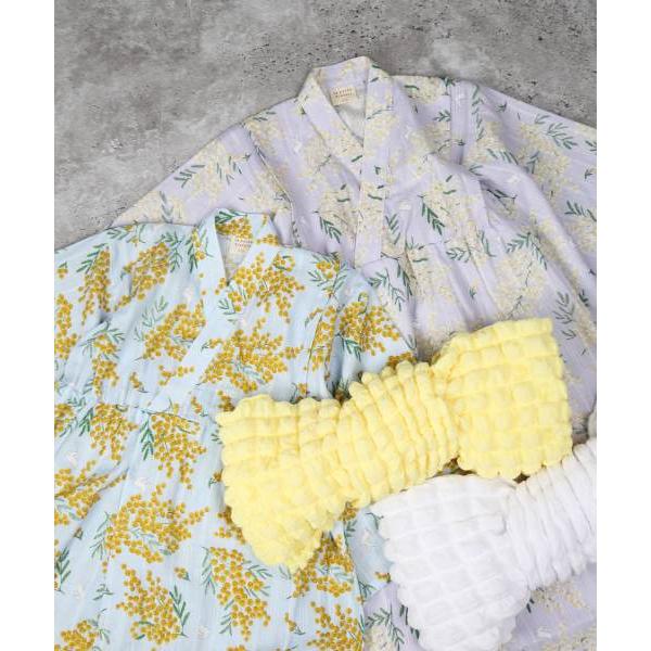 ●50％OFFセール●ラ　ポシェ　ビスキュイ　La poche biscuit　ミモザ柄　浴衣  （  110　120　130　140  ）小学生　キッズ　ジュニア　女の子　花柄  セット | la poche biscuit | 11