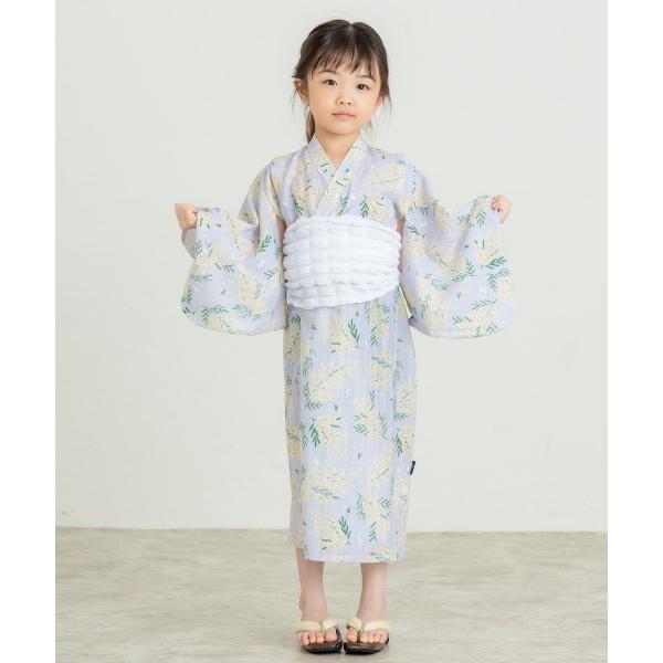 ●50％OFFセール●ラ　ポシェ　ビスキュイ　La poche biscuit　ミモザ柄　浴衣  （  110　120　130　140  ）小学生　キッズ　ジュニア　女の子　花柄  セット | la poche biscuit | 02