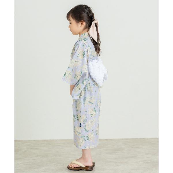 ●50％OFFセール●ラ　ポシェ　ビスキュイ　La poche biscuit　ミモザ柄　浴衣  （  110　120　130　140  ）小学生　キッズ　ジュニア　女の子　花柄  セット | la poche biscuit | 03