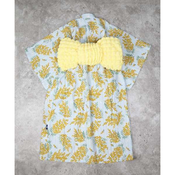 ●50％OFFセール●ラ　ポシェ　ビスキュイ　La poche biscuit　ミモザ柄　浴衣  （  110　120　130　140  ）小学生　キッズ　ジュニア　女の子　花柄  セット | la poche biscuit | 07