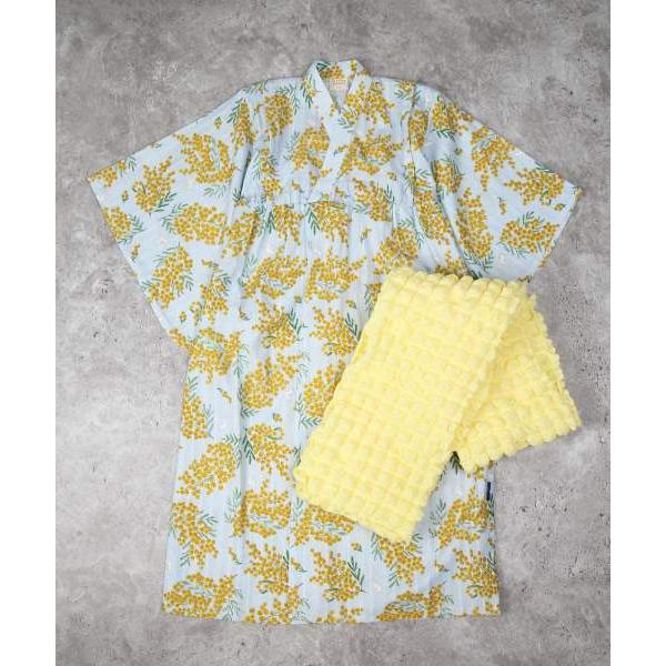 ●50％OFFセール●ラ　ポシェ　ビスキュイ　La poche biscuit　ミモザ柄　浴衣  （  110　120　130　140  ）小学生　キッズ　ジュニア　女の子　花柄  セット | la poche biscuit | 08