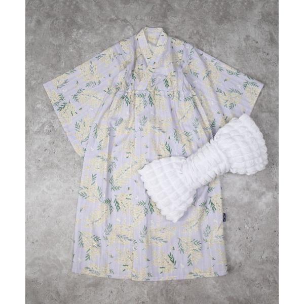 ●50％OFFセール●ラ　ポシェ　ビスキュイ　La poche biscuit　ミモザ柄　浴衣  （  110　120　130　140  ）小学生　キッズ　ジュニア　女の子　花柄  セット | la poche biscuit | 09