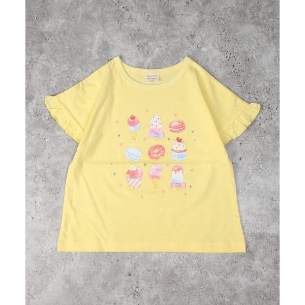 ラ・ポシェ・ビスキュイ　La poche biscuit　スイーツ柄 半袖Tシャツ  (90・100・110・120・130・140) 子ども服　幼児　キッズ　小学生　女の子　フリル | la poche biscuit | 02