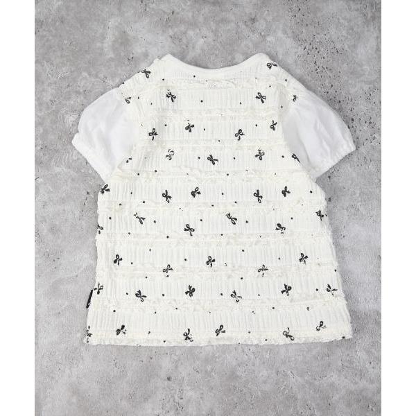 ●50％OFFセール●ラ・ポシェ・ビスキュイ　La poche biscuit　フリル 半袖Tシャツ  (110・120・130・140) 子ども服　キッズ　小学生　女の子　ピンク　アイボリ | la poche biscuit | 05