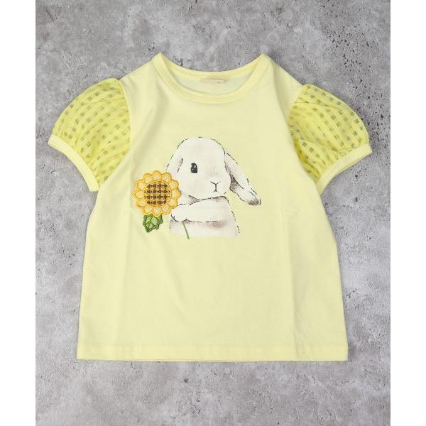 ●50％OFFセール●ララ・ポシェ・ビスキュイ　La poche biscuit　うさぎ　半袖　Tシャツ (90・100・110・120・130・140） 幼児　キッズ　小学生　女の子　透け感 | la poche biscuit | 04