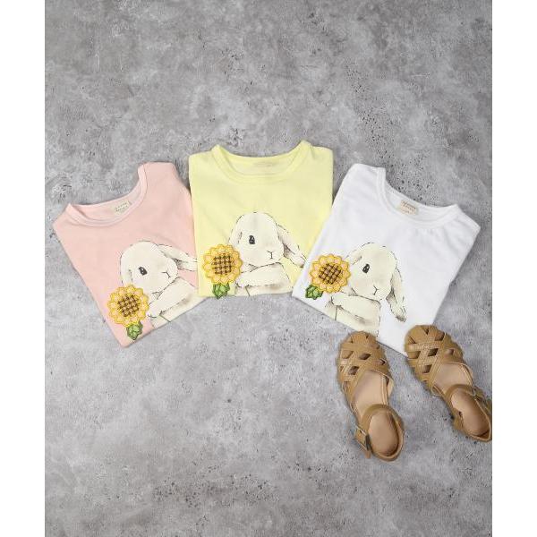 ●50％OFFセール●ララ・ポシェ・ビスキュイ　La poche biscuit　うさぎ　半袖　Tシャツ (90・100・110・120・130・140） 幼児　キッズ　小学生　女の子　透け感 | la poche biscuit | 06