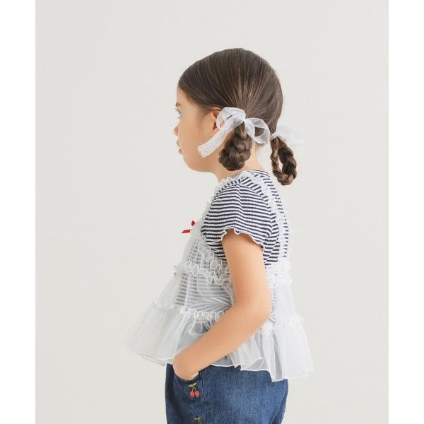 ●50％OFFセール●ラ・ポシェ・ビスキュイ　La poche biscuit　キャミドッキング　半袖　Tシャツ (110・120・130・140） キッズ　小学生　女の子　チュールキャ | la poche biscuit | 03