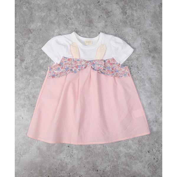 ラ・ポシェ・ビスキュイ　La poche biscuit　うさ耳　チュニック　 (90・100・110・120・130・140） 半袖　Tシャツ　幼児　キッズ　小学生　女の子　うさぎ | la poche biscuit | 02