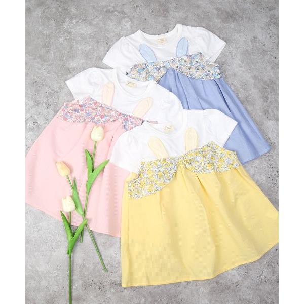 ラ・ポシェ・ビスキュイ　La poche biscuit　うさ耳　チュニック　 (90・100・110・120・130・140） 半袖　Tシャツ　幼児　キッズ　小学生　女の子　うさぎ | la poche biscuit | 04