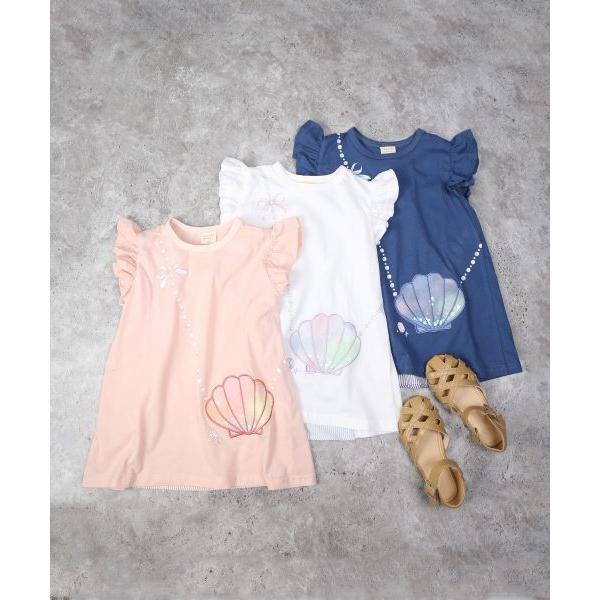ラ・ポシェ・ビスキュイ　La poche biscuit　貝殻ポシェット　チュニック　 (90・100・110・120・130・140） 半袖　Tシャツ　幼児　キッズ　小学生　女の子 | la poche biscuit | 05