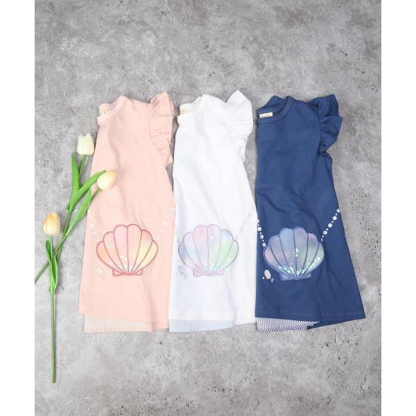 ラ・ポシェ・ビスキュイ　La poche biscuit　貝殻ポシェット　チュニック　 (90・100・110・120・130・140） 半袖　Tシャツ　幼児　キッズ　小学生　女の子 | la poche biscuit | 06