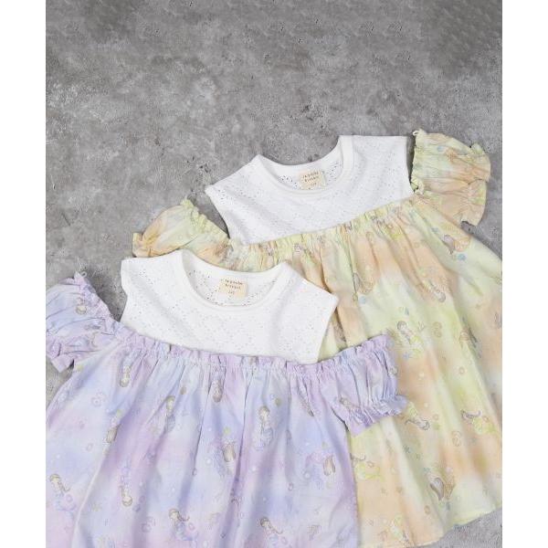 ラ・ポシェ・ビスキュイ　La poche biscuit　マーメイド　総柄　チュニック　 (90・100・110・120・130・140） 半袖　Tシャツ　幼児　キッズ　小学生　女の子 | la poche biscuit | 10