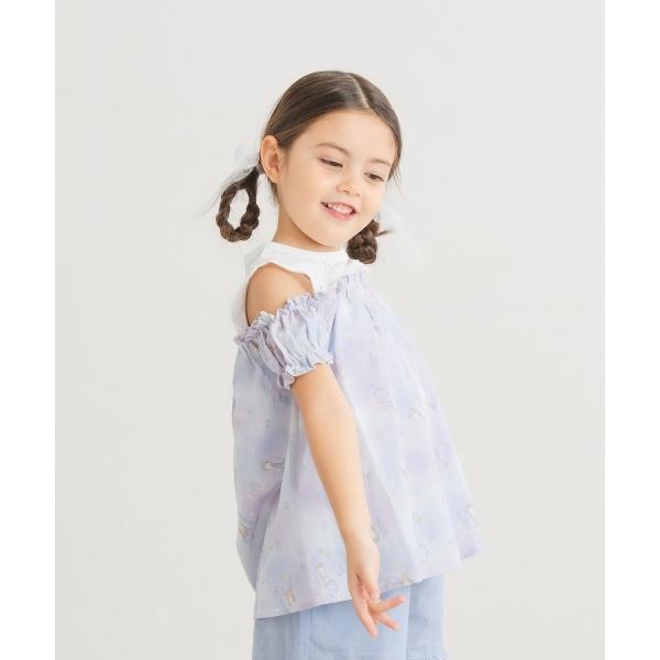 ラ・ポシェ・ビスキュイ　La poche biscuit　マーメイド　総柄　チュニック　 (90・100・110・120・130・140） 半袖　Tシャツ　幼児　キッズ　小学生　女の子 | la poche biscuit | 01