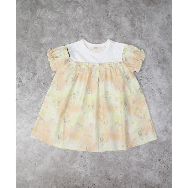 ラ・ポシェ・ビスキュイ　La poche biscuit　マーメイド　総柄　チュニック　 (90・100・110・120・130・140） 半袖　Tシャツ　幼児　キッズ　小学生　女の子 | la poche biscuit | 08